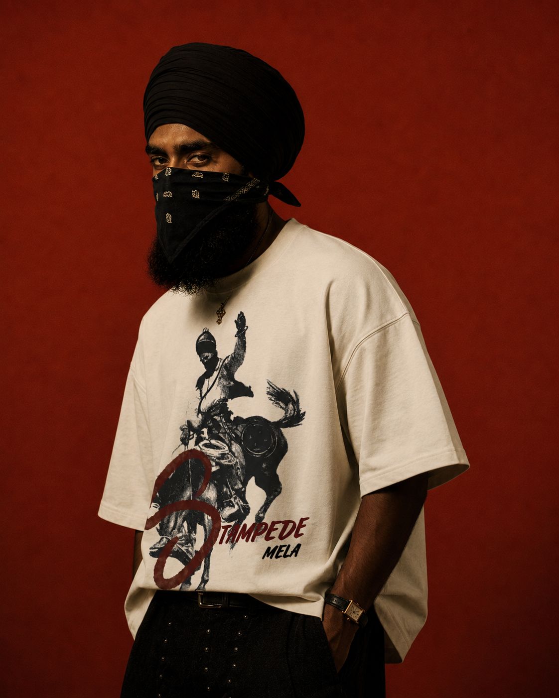 Oversized Mens Rodeo Singh T-shirt